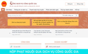 Nộp phạt online tại cổng dịch vụ công quốc gia