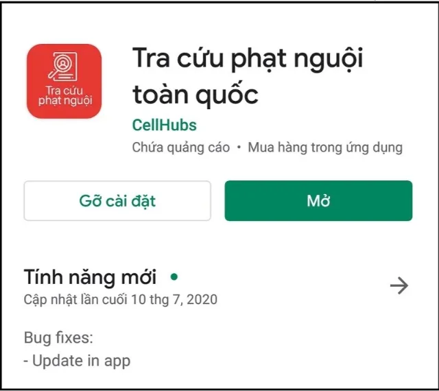Phần mềm tra cứu phạt nguội toàn quốc