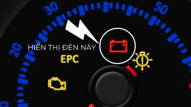 Đèn cảnh báo ắc quy sáng trên bảng đồng hồ