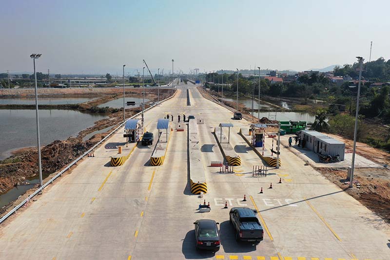 Trạm thu phí tại tuyến cao tốc Hải Phòng – Vân Đồn