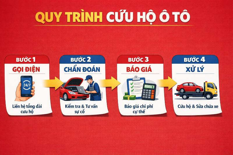 Quy trình cứu hộ ô tô